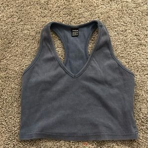 Blue crop top